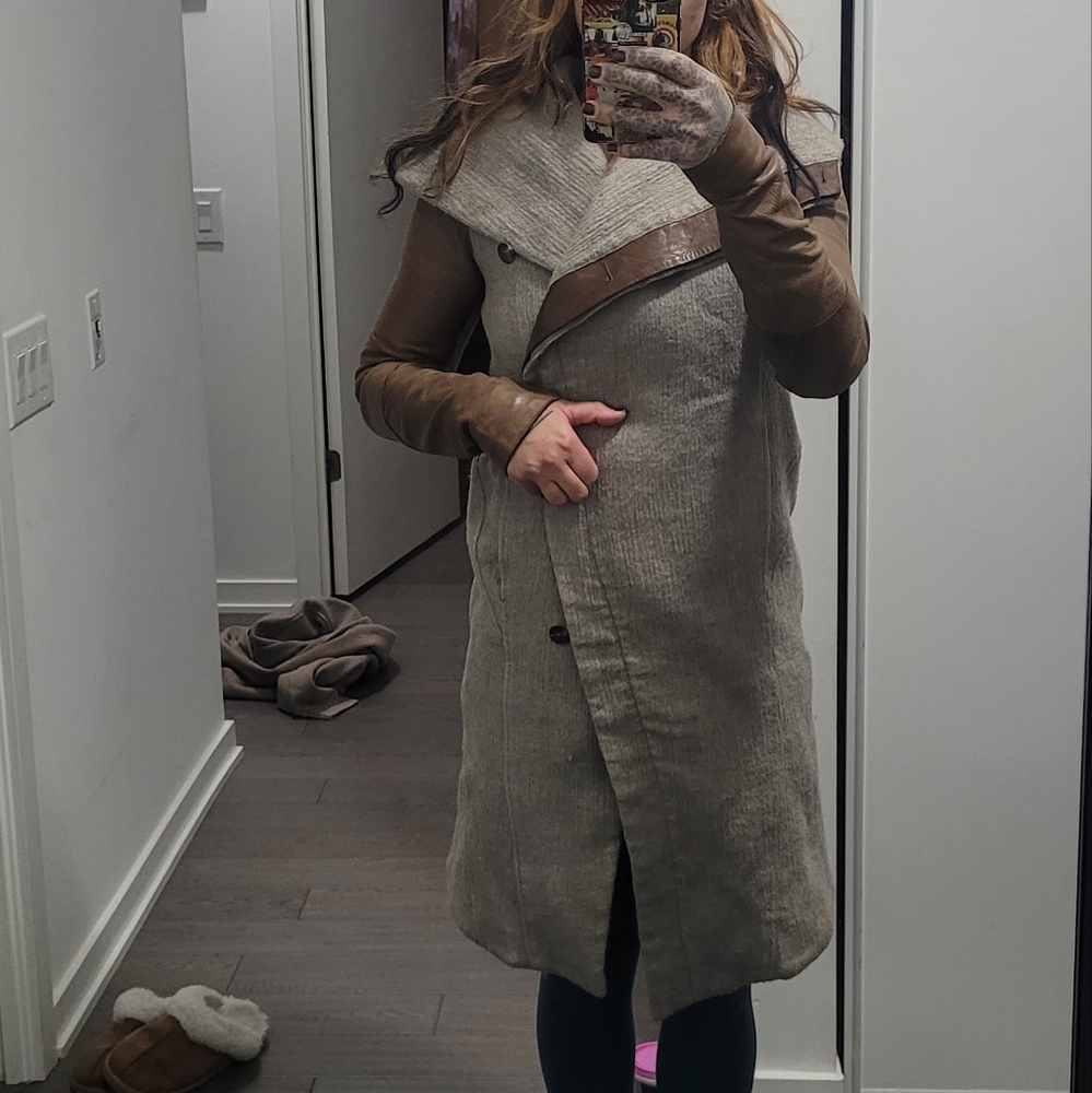 Helmut Lang Women's Two-Tone Long Coat